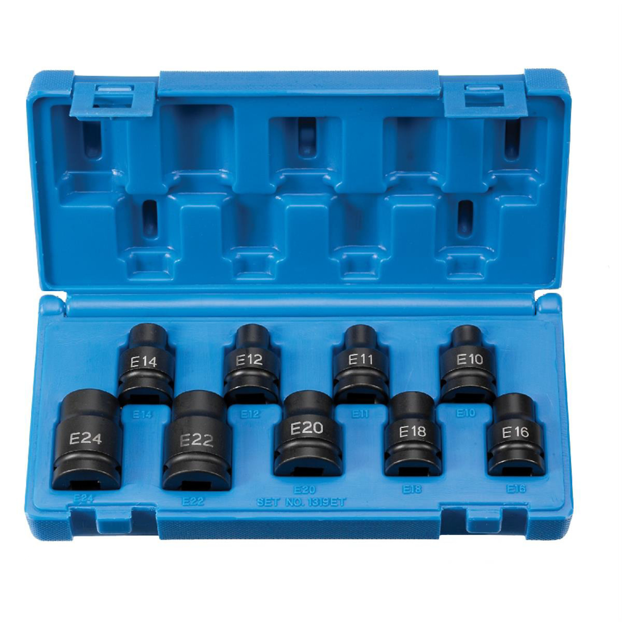 Grey Pneumatic 1/2in. Drive External Torq Set — 9-Piece, Chrome-Molybdenum Steel, Model# GRE1319ET